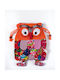 Silk Fashion Κουκουβάγια Kids Bag Backpack Orange 24cmcm