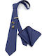 Legend Accessories Σετ Ανδρικής Γραβάτας Μονόχρωμη σε Μπλε Χρώμα