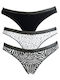 SugarFree Cotton Women's Slip with Lace Black