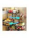 Bakaji Metallic Kitchen Trolley 6 Tiers Black 26x26x85cm