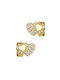 Earrings with hearts, 9K gold (375°)