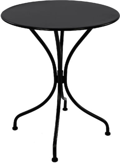 Alpine Φ60 Auxiliary Outdoor Metal Table Black 60x60x71cm