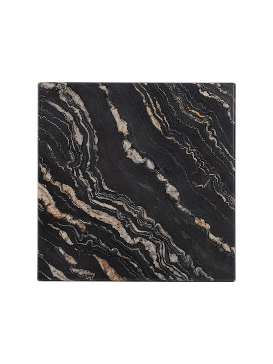 HomeMarkt Square Table Surface Werzalit Black G...