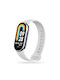 Tech-Protect Iconband Armband Silikon mit Pin Weiß (Smart Band 8 / 8 NFC)