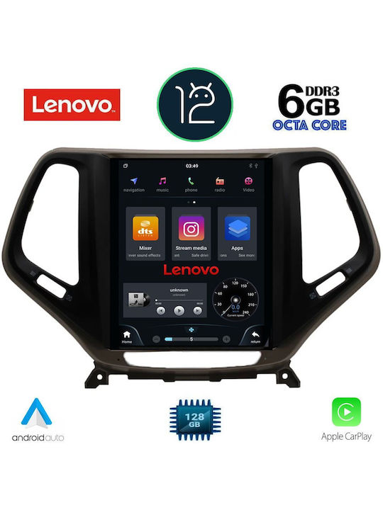 Lenovo Sistem Audio Auto pentru Jeep Cherokee 2014 (Bluetooth/USB/AUX/WiFi/GPS/Partitură) cu Ecran Tactil 9.7"
