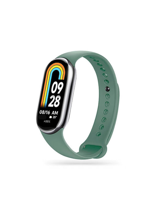 Tech-Protect ICONBAND Λουράκι Σιλικόνης με Pin Olive (Smart Band 8 / 8 NFC)