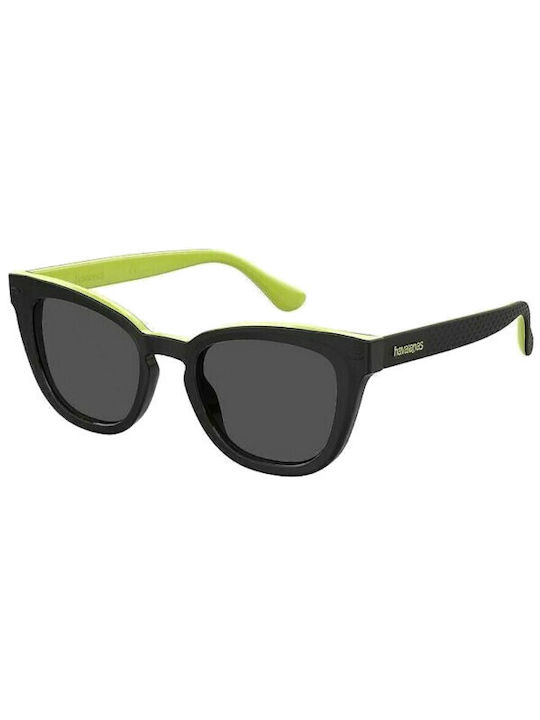 Havaianas Women's Sunglasses with Black Plastic Frame and Black Lens