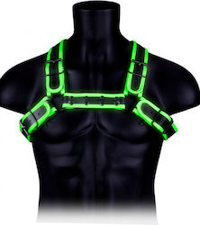 Shots Ouch Glow in the Dark Buckle Bulldog Harness Πράσινο