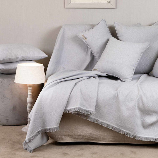 Aslanis Home Zweisitzer-Sofa Überwurf Atheras 180x250cm Gray