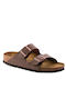 Birkenstock Men's Leather Sandals Beige Narrow Fit 4527630