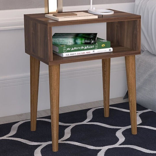 Bedside Table Hank Wooden Brown 45x30x60cm