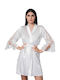 Milena by Paris Summer Women's Satin Robe White