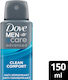 Dove Men Care Advanced Clean Comfort Deodorant 72h sub formă de Spray 150ml
