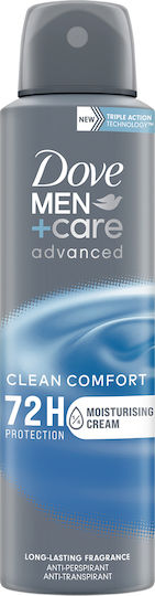 Dove Men Care Advanced Clean Comfort Αποσμητικό 72h σε Spray 150ml