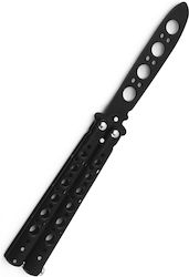 Butterfly Knife Black with Blade made of Stainless Steel