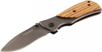 Kendo Pocket Knife Brown with Blade made of Stainless Steel