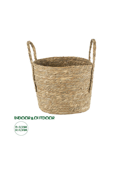 GloboStar Tinos Oală pentru plante Bej 35x35x30cm