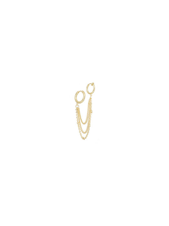 Ro-Ro Accessories Single Earring Hoop made of Steel Gold-plated