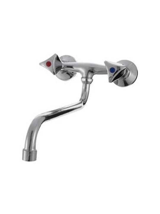 Kitchen Faucet Wall Silver