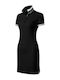 Sommer Mini Sportkleid Kurzärmelig Schwarz