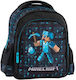 Graffiti Schulranzen Rucksack Kindergarten mit Flaschenhalter Schwarz 24 x 11 x 30cm
