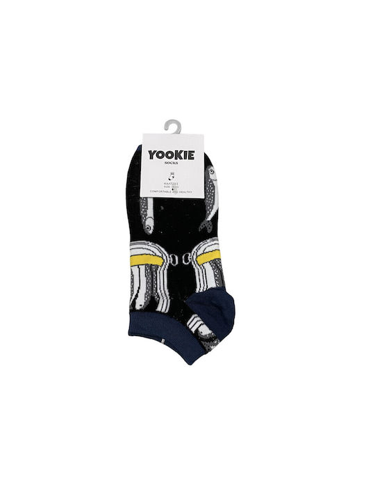 Yookie Gemusterte Socken Schwarz 1Pack
