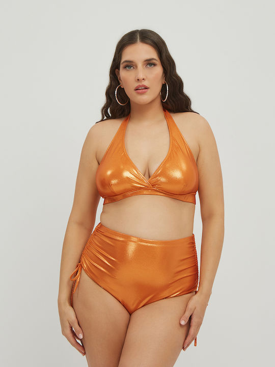 Mat Fashion Bikini Slip Ψηλόμεσο Πορτοκαλί