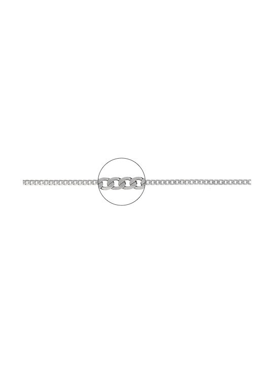 Chain Gourmet n1 White gold, 55cm