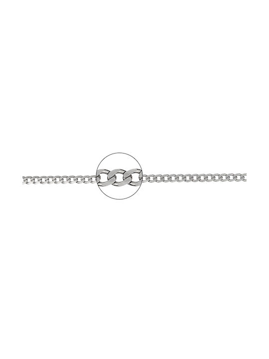 Chain Gourmet n3 White gold, 55cm