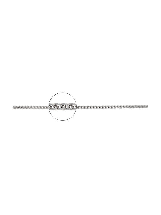 Chain Spoke Square n3 White gold, 40cm