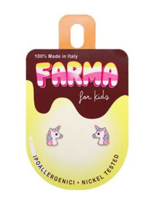 Farma Bijoux Hypoallergenic Kids Earrings Studs Unicorns