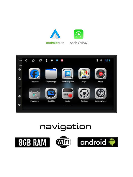 Ηχοσύστημα Αυτοκινήτου για Nissan Tiida 2008-2012 (Bluetooth/USB/WiFi/GPS/Apple-Carplay/Android-Auto) με Οθόνη Αφής 7"