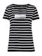 Volcano T‑VIV Women's Striped T-Shirt - Black