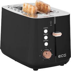 ECG Toaster 2 Slots 1000W Black