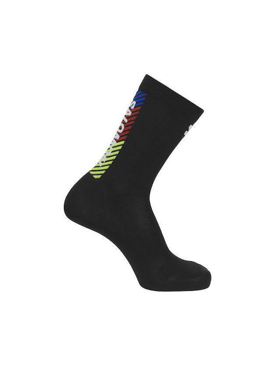 Salomon Pulse Race Flag Αθλητικές Κάλτσες Μαύρες 1 Ζεύγος