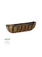 GloboStar Oinousses Висящи Саксия Металик Кафяв 61x19x18εκ.