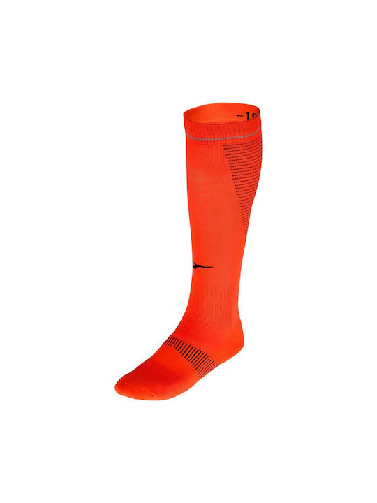 Mizuno Compression Socks Running Κάλτσες Πορτοκαλί 1 Ζεύγος