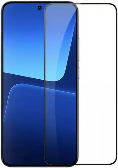 Powertech 5D Full Glue Full Face Tempered Glass Μαύρο (Xiaomi 13)