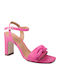 Leder Sandalen Fuchsie