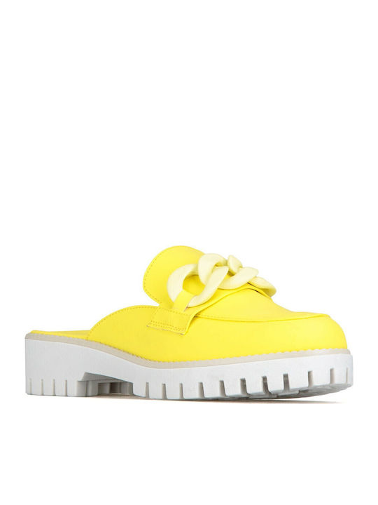 Silia D Flat Mules σε Κίτρινο Χρώμα