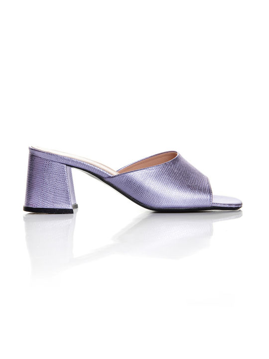 Linda Mules with square heel (LIZZY) - LILA