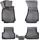 Novline Set of Front and Rear Mats 4pcs Tray Type for Audi A6 4D 2018 Black