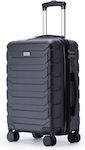 Lavor 1-602 Medium Travel Suitcase Hard Black with 4 Wheels Height 65cm