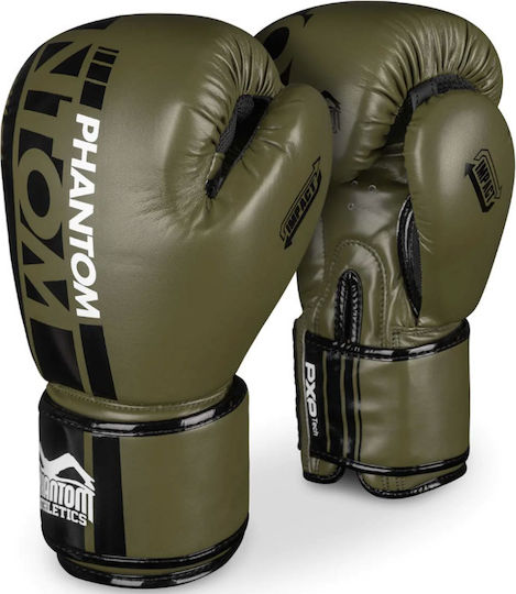 Phantom Boxing Gloves made of Synthetic Leather for Match Green