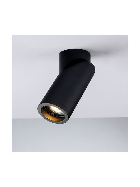 Fan Europe Μοντέρνα Μεταλλική Πλαφονιέρα Οροφής με Ντουί GU10 σε Μαύρο χρώμα 15.5cm