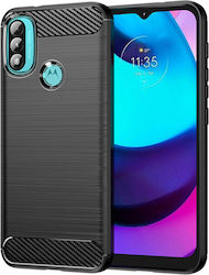 Techsuit Carbon Silicone Back Cover Black (Motorola Moto E40, E30, E20)