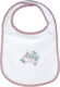 Baby Star Spring Σαλιάρα από 100% Βαμβάκι με Αυτοκόλλητο Λευκή 3τμχ