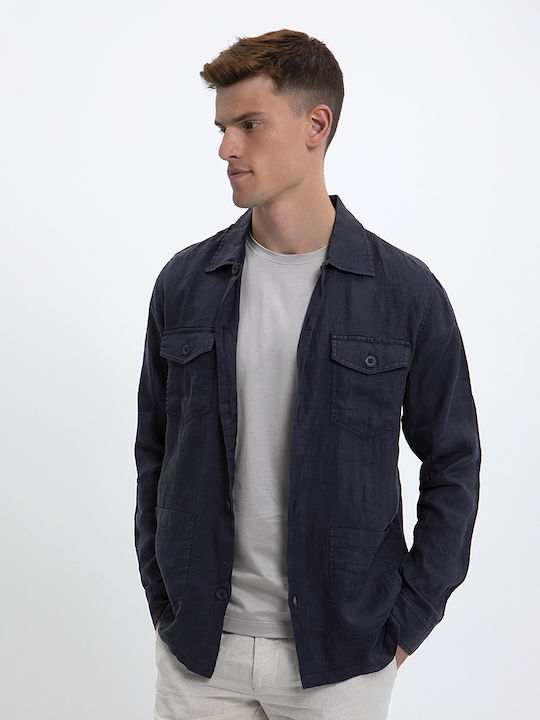 Overshirt Linen Commander Dark Blue