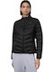 Packbares Kurzes Damen Puffer Jacke Für Winter Schwarz
