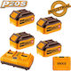 Ingco Set 4 Tool Batteries 20V Capacity 4Ah with Charger